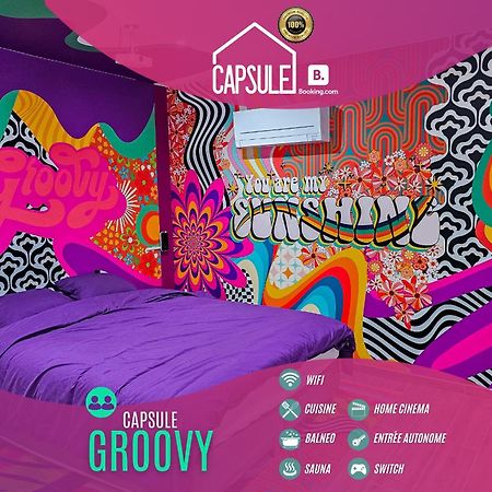 Capsule Groovy-Jacuzzi-Sauna-Billard-Netflix- Nintendo Switch & Jeux Монс Екстериор снимка